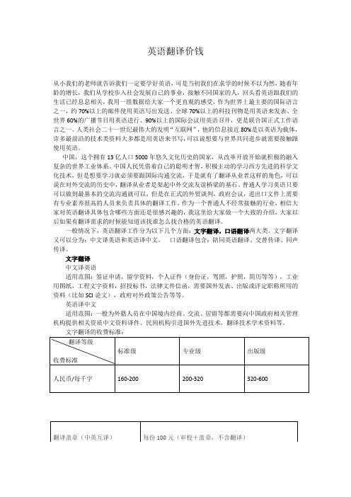 译心向善翻译公司专业资料大全 精品文库